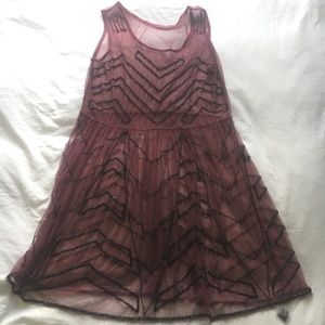 Sheer free people beaded dress
